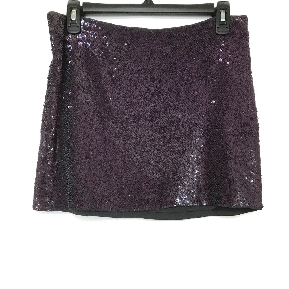 Haute Hippie Purple Sequins Mini Skirt Size Medium